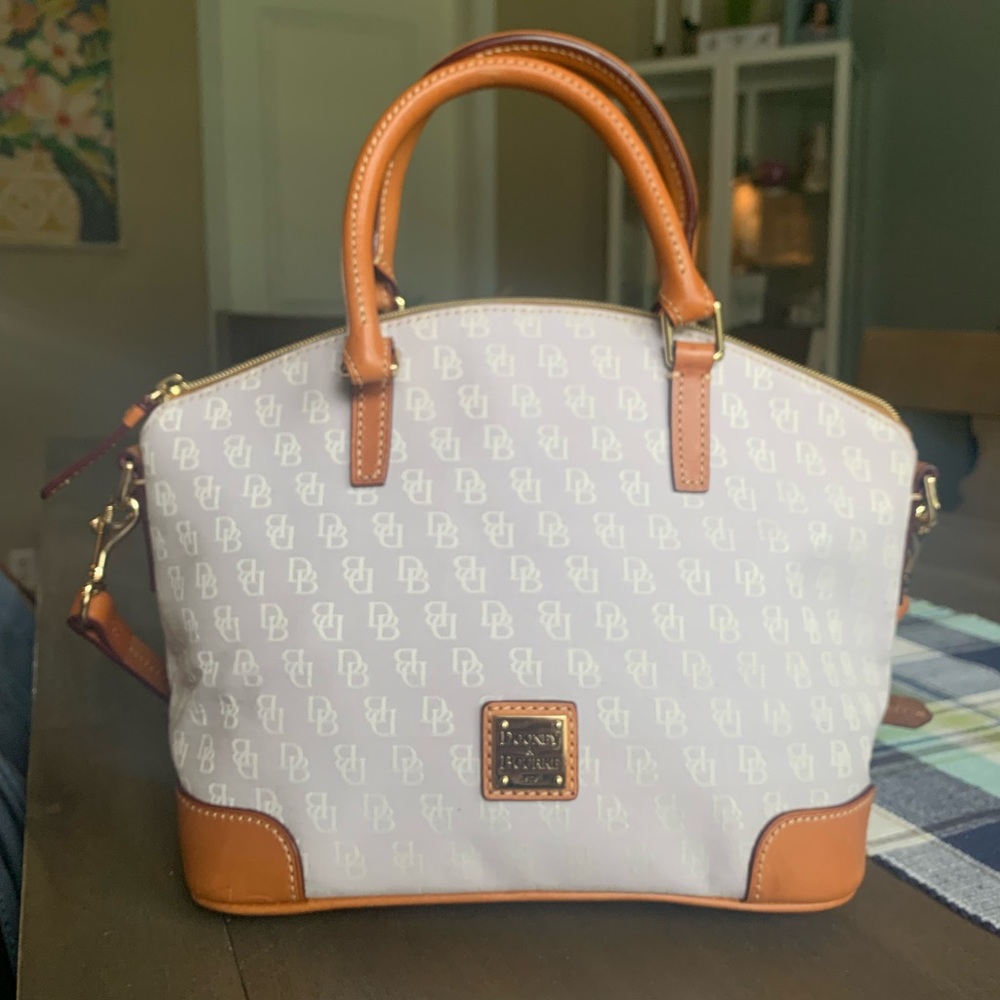 DOONEY & BOURKE CHARLIE Crossbody SATCHEL Signature Lavender NWT